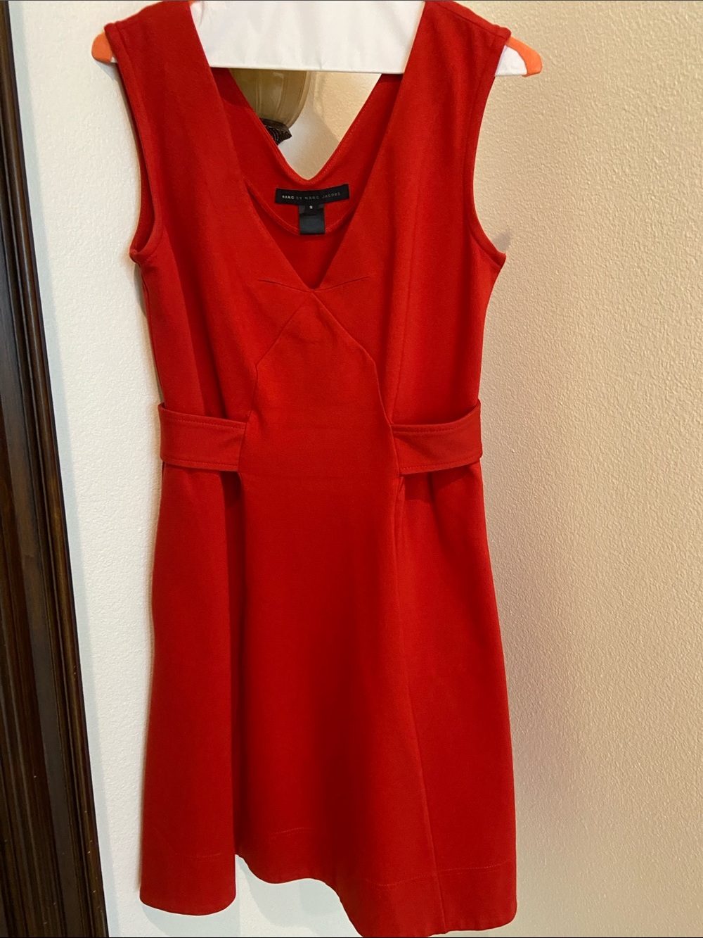 Marc By Marc Jacobs Sleeveless Orange/Red Mini Dress